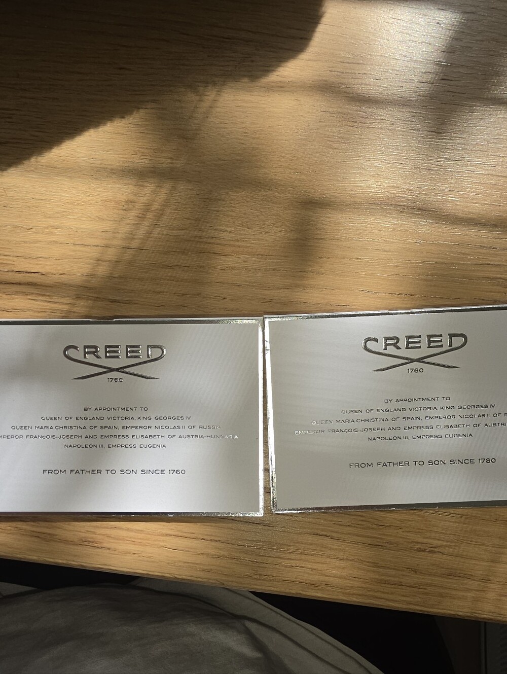 Creed Perfume VETIVER .05oz Vials (2)